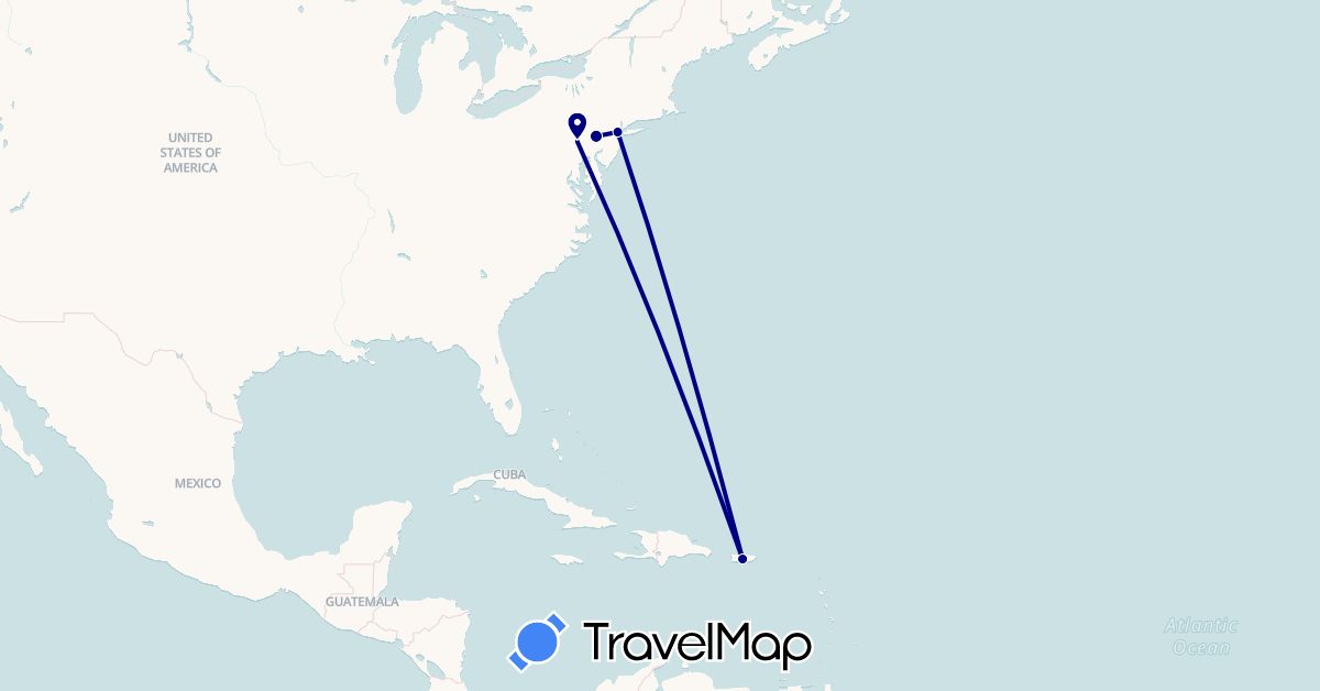 TravelMap itinerary: driving in Puerto Rico, United States (North America)